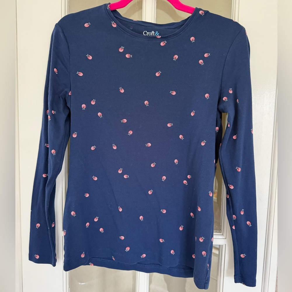 Craft Navy Shirt with Pink Details